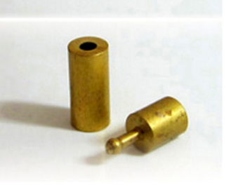 Zylinder-Steckverschluss für 6mm gold matt